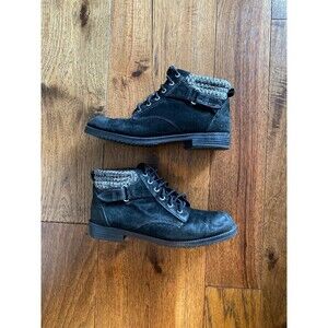 Original Rugged Outback Womens Boots Lace Up Black Size 7  Booties 1 Inch Heel